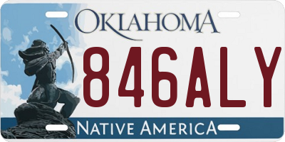 OK license plate 846ALY