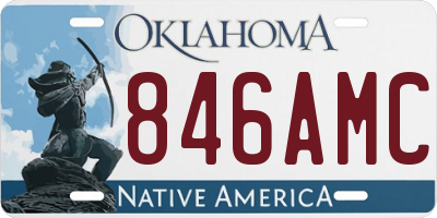 OK license plate 846AMC