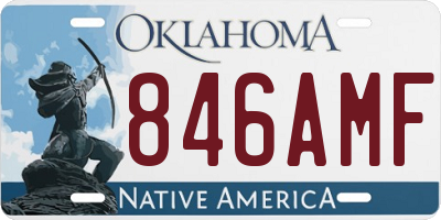 OK license plate 846AMF