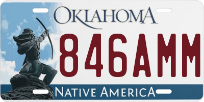 OK license plate 846AMM