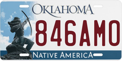 OK license plate 846AMO