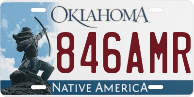 OK license plate 846AMR