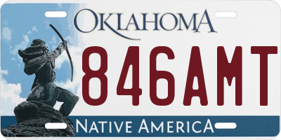 OK license plate 846AMT