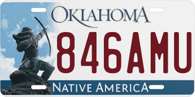 OK license plate 846AMU