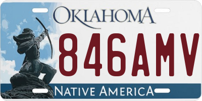 OK license plate 846AMV