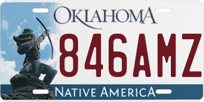 OK license plate 846AMZ