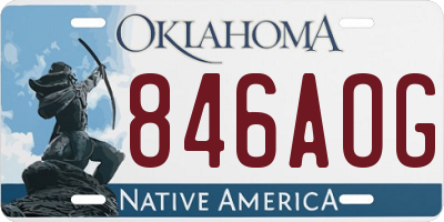OK license plate 846AOG