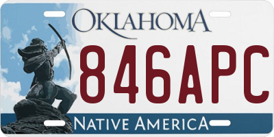 OK license plate 846APC
