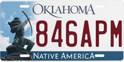 OK license plate 846APM