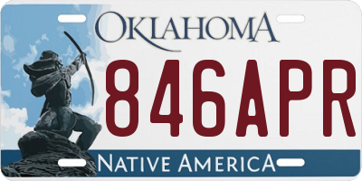 OK license plate 846APR