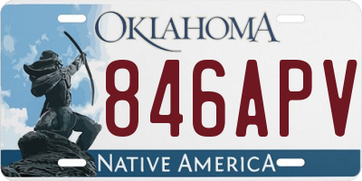 OK license plate 846APV
