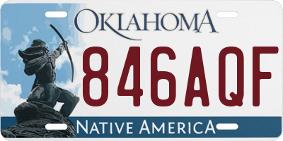 OK license plate 846AQF