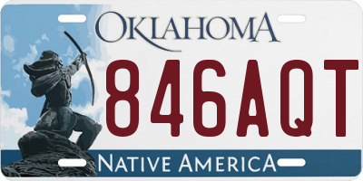 OK license plate 846AQT