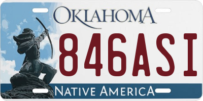 OK license plate 846ASI