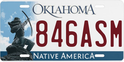 OK license plate 846ASM