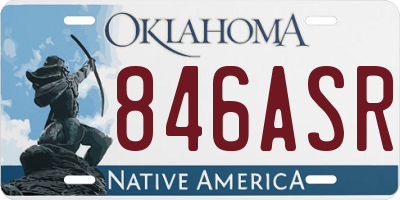 OK license plate 846ASR