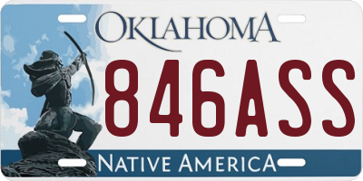 OK license plate 846ASS