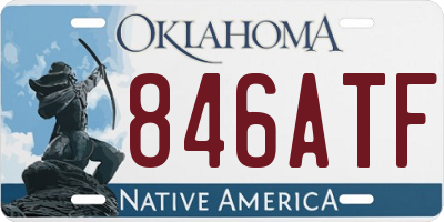 OK license plate 846ATF