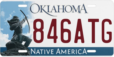 OK license plate 846ATG