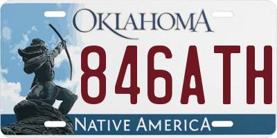 OK license plate 846ATH