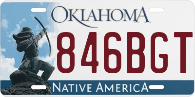 OK license plate 846BGT