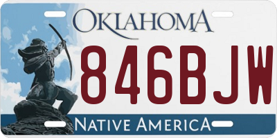 OK license plate 846BJW