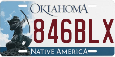 OK license plate 846BLX