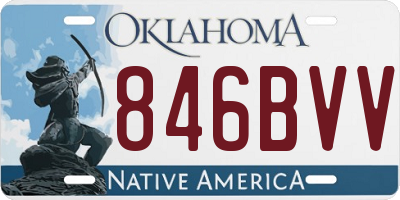 OK license plate 846BVV
