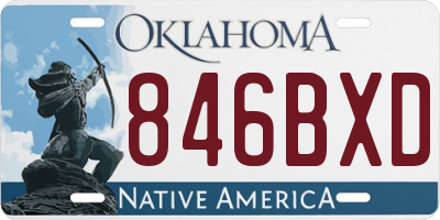 OK license plate 846BXD