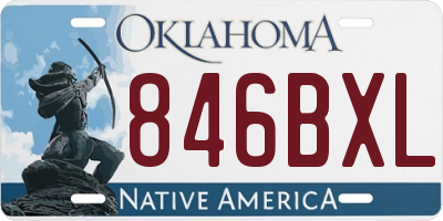 OK license plate 846BXL