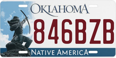 OK license plate 846BZB
