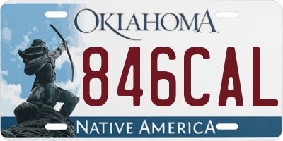 OK license plate 846CAL
