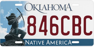 OK license plate 846CBC