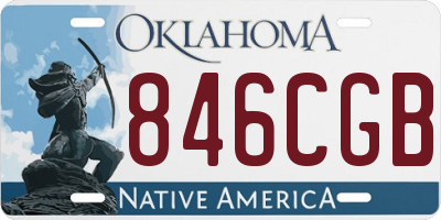 OK license plate 846CGB
