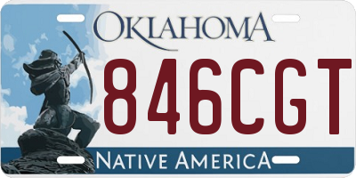 OK license plate 846CGT