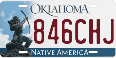 OK license plate 846CHJ