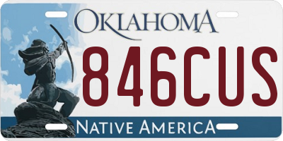 OK license plate 846CUS