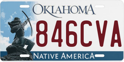 OK license plate 846CVA