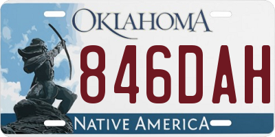OK license plate 846DAH