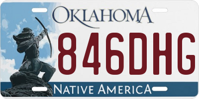 OK license plate 846DHG