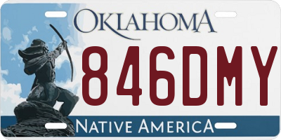 OK license plate 846DMY