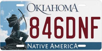 OK license plate 846DNF