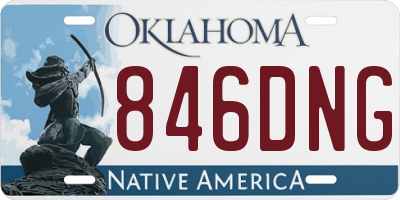OK license plate 846DNG