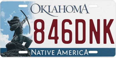 OK license plate 846DNK