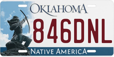 OK license plate 846DNL
