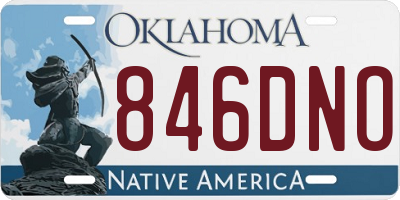 OK license plate 846DNO