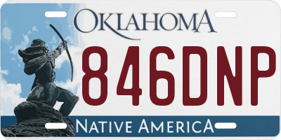 OK license plate 846DNP