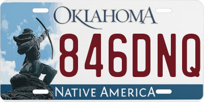 OK license plate 846DNQ