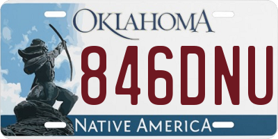 OK license plate 846DNU