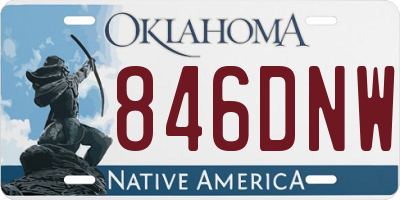 OK license plate 846DNW